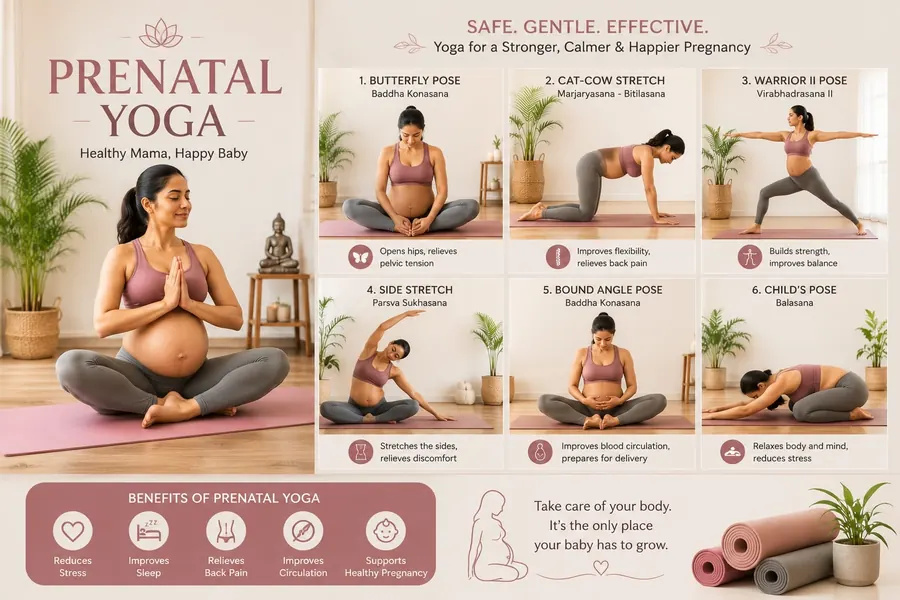 Prenatal Yoga class at Rachna's Yoga Studio, Surat